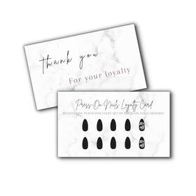 Lashicorn Nail-b-m-380 Press-on Nail Loyalty Discount Cards 50 Pack 2x3.5 Inch Business