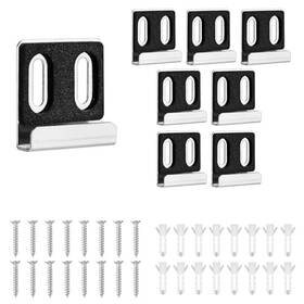 1032185 Lasuroa 8pcs Frameless Mirror Holder Heavy Duty Hangers Clips Metal