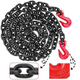 Lechengxin 740628704903 G80 Trailer Safety Chain 5/16inch X 20 Feet 5/16 Inch Tow Ft Black