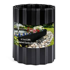 Lecwell Cge-01 Corrugated Garden Edging Metal 6.1in 3.28ft Landscape