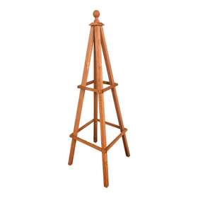Otm1853 Leisure Season Obelisk Garden Trellis 18 Inch X 53 Solid Cypress Wood Brown