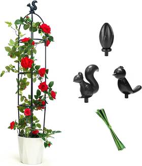 Lejoy 313039573590 Tower Obelisk Garden Trellis For Climbing Plant 48inch Rustproof Fiberglass Pott