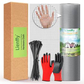 Lienffy Lef-hcs1-144850 Hardware Cloth 1/4 Inch 15inx20ft 23 Gauge Chicken Wire Fencing Hot Dip Galva