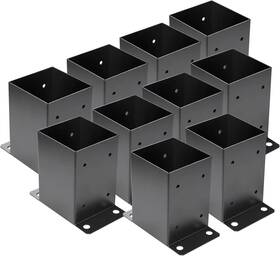 Likeem 445037990932 4x4 Post Base 10 Pcs Inner Size 3.6 Inch X3.6 Heavy Duty Metal Brackets