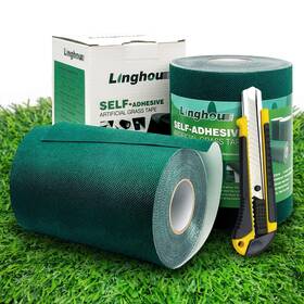 Linghou 778299091725 Self-adhesive 6 Inch X 49ft Artificial Grass Turf Seam Tape For Indoor Outdoor Fak
