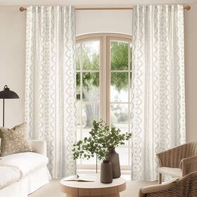 Lrbt2-qxhlsctaup84 Lino Rosa Patterned Farmhouse Linen Curtains 84 Inch Length For Living Room Neutral Boh