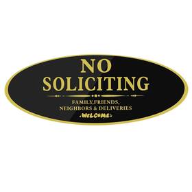 Nswc02-1 Lioeerbo No Soliciting Sign For House Friends Family Neighbors Welcome 9 Inch X 3.6 Uv