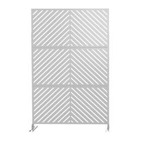 Lirago 313111750772 75 X 48 Inch White Modern Outdoor Screen Privacy With Paralle Patterns Wal Lirago 313111750772 75 X 48 Inch White Modern Outdoor Screen Privacy With Paralle Patterns Wal