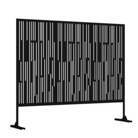 Cy-a-ge04049 Lirago 75 Inch X 48 Outdoor Black Wall Applique Or Decal Decor Privacy Fence Cy-a-ge04049 Lirago 75 Inch X 48 Outdoor Black Wall Applique Or Decal Decor Privacy Fence