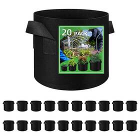 Vlq0086-10 Litlandstar Fwus-fba 20 Pack 10 Gallon Plant Grow Bags Breathable Felt Non-woven