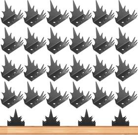 Wto483-01 Littlevolesherry 24 Pcs Intruder Deterrent Fence Wall Spikes Heavy Duty Steel Sec