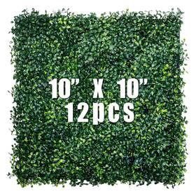 12grassp10x10 Liyarya Artificial Grass Wall Panel Backdrop 12pcs 10 Inch X10 Boxwood Cover