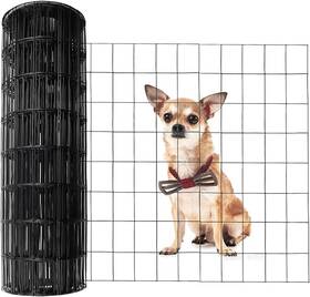 Llmengen Qhpvc-4850-23-bus Welded Wire Fence Black Pvc Coated Mesh 48 Inchx50 Ft 2 Inch X3 16ga Hardware Cloth