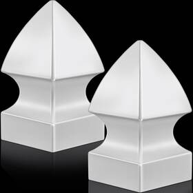 Lothee Oe-lothee-0547 2 Pcs Vinyl Post Cap Gothic Caps Decking Pvc Fence Parts For