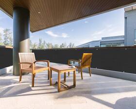 Love Story 2i2fe-35522 Black Balcony Privacy Screen Uv Protection Weather-resistant Fence Cover 3ft