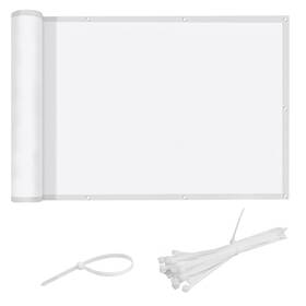 Love Story 3h2ef-04304 3 X10 White Waterproof Balcony Privacy Screen Cover - Opaque Fen