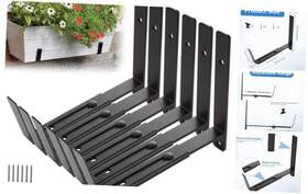 Lyus-brackets-6pcs-bk-250414 Loyorty 6pcs Adjustable Window Box Brackets Heavy Duty Planter 6 To 12 Lyus-brackets-6pcs-bk-250414 Loyorty 6pcs Adjustable Window Box Brackets Heavy Duty Planter 6 To 12