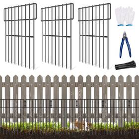 Lsosh Jxwl-10 Animal Barrier Fence 10 Panels No Dig Fences 10.8 Ft L X17 In H Garden Dogs