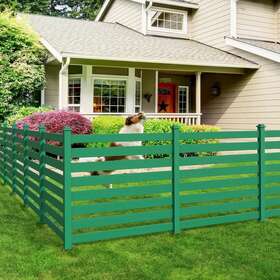 Dpthd23016-4 Lue Bona Garden Fence 46 Inch Weather-resistant Recycled Plastic Green 2-pack