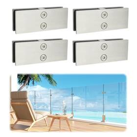 Lukloy 712491513647 Railing Glass To Clamp Stainless Steel 316 Bracket For Ba