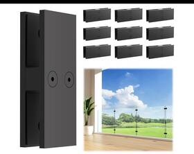 Lukloy Bgg-d180-10 Railing Glass To Clamp Black Stainless Steel 304 Brackets 10 Pk