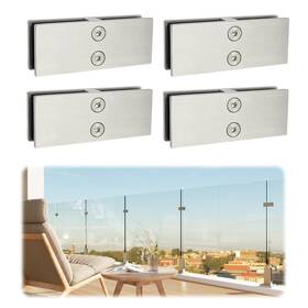 Lukloy Gg-180d-p4 Railing Glass To Clamp Stainless Steel 304 Bracket For Ba