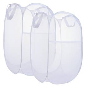 0063 Lvxinli 2 Pack Laundry Basket Foldable Mesh Popup Hamper With Durable Handle