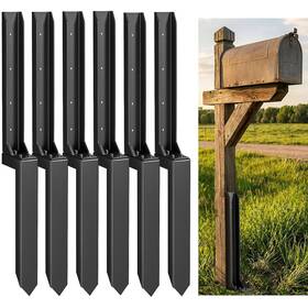 Lxdhsrta 313106025076 Fence Post Repair Kit 6-pack Heavy Duty Steel Anchor Stakes For 4x4/