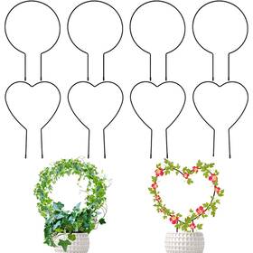 Lyellfe Ly-climbingtrellis-2s8p-b 8 Pack Garden Trellis For Climbing Plants 13 Inch Rust Free Potted Iron Holder
