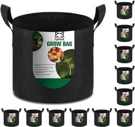 Lyincat 710667540299 12-pack 3 Gallon Grow Bags Heavy Duty Thickened Nonwoven Black Lyincat 710667540299 12-pack 3 Gallon Grow Bags Heavy Duty Thickened Nonwoven Black