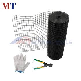 Machine-tools Mt3485280 24in 50ft Vinyl Coated Welded Wire Fence 16-gauge Chicken Rabbit Mesh 1inch Hole