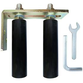 Mageway 669936889433 Universal Heavy Duty Slide Gate Guide Roller 6 Inch Black L Rear Post Bracket Adj