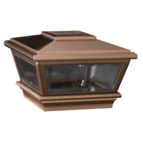 82190 Maine Ornamental Deckoators Multi-fit Copper Solar Post Versa Cap Light