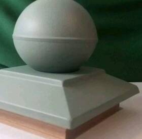 Pc6x6 Maine Ornamental 6 Ball Top Post Cap Victoria Green Deck/fence Discontinued Pc6x6 Maine Ornamental 6 Ball Top Post Cap Victoria Green Deck/fence Discontinued