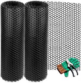 Maishi 850064084382 2-roll Small Hole 1/2 Inch 12.7mm Plastic Garden Netting 15.7 X10 Ft Blocks Rabbit