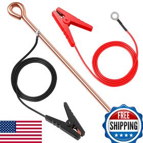 B0ctjdk87w Makevivi Electric Fence Grounding Rod Kit - Energizer Connector Leads And Clips