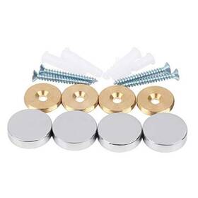 An-25-cp Malleable Mirror Screws Brass Cap Decorative Nails 1 Inch Polished Chrome 4 Pack