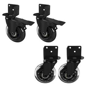 Malllala Type 2r Iron Lock 2l Side Mount Industrial Casters 3 Inch Heavy Duty L-shaped Bracket Castor