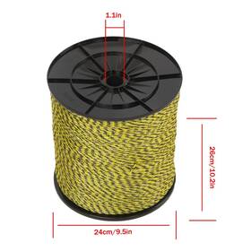 Marddpair Mp3104179l Upgraded Electric Fence Polywire 6 Stainless Steel Strand Yellow And Black Color