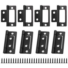 Nmortise-hinges-2in-8p Marrteum 8 Pieces 2 Inch Non Mortise Door Hinge Black Bifold Butt Cabinet Hinges With