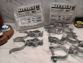87079 Master 2-3/8 Inch X 1-3/8 Chain Link Fence Gate Post Hinge Male And Female /latch