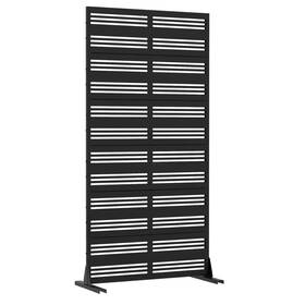 Mayeerty 445013543534 6-piece 35.43 Inch W X 72.05 H Rectangle Black Metal Privacy Screen Outdoor D