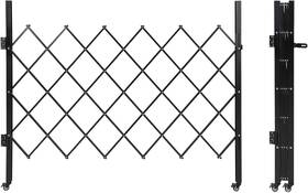 De-kyttzeuog03lyu5apeqey Merxeng 61 Inch H X 71 W Metal Folding Security Door Gate Steel Accordion Black
