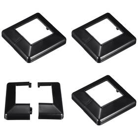 Metallixity 656320779609 4pcs Post Skirt 80x80mm Split Style Deck Base Cover Brackets Trim