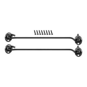 Mgoodoo 744790477931 10 Inch-250mm Cabin Hook And Eye Latch Lock Shed Gate Door Catch Silent Holde