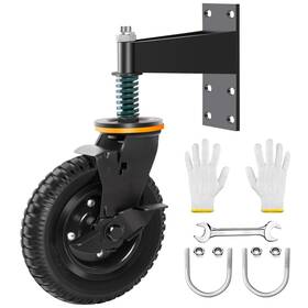 Micolly 774351316607 8 Inch Gate Wheels For Metal Tube Swing Wooden Fence Spring-loaded Ga