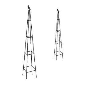 Misopily 313027156101 65 Inch Minimalist Garden Obelisk Trellis Climbing Plants With Adjustable Heights