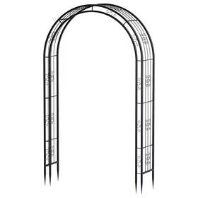 Misopily 313103040041 88.58in X 57.09in Steel Decorative Garden Arbor Trellis For Climbing Plants Outd