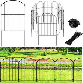 Miuwauer 313111376354 Decorative Garden Fence 24in H X 10.5ft L 10 Panels No Dig Fencing A Miuwauer 313111376354 Decorative Garden Fence 24in H X 10.5ft L 10 Panels No Dig Fencing A