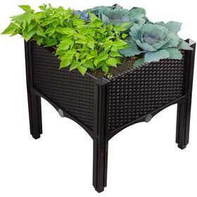 Planterbox4040-brown Modern Home 643950478170 New Raised Planter Kit - Stackable Modular Flower/garden Bed Planterbox4040-brown Modern Home 643950478170 New Raised Planter Kit - Stackable Modular Flower/garden Bed